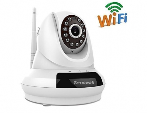 Wireless PTZ  IP Camera Camera with Night Vision and Two-way Audio by Tenswall